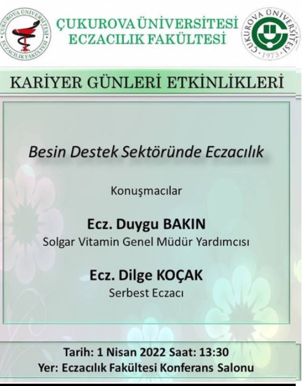 Besin Destek Sektöründe Eczacılık başlıklı seminer